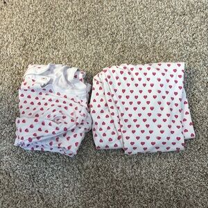 roller rabbit pink heart pj TOP AND BOTTOM